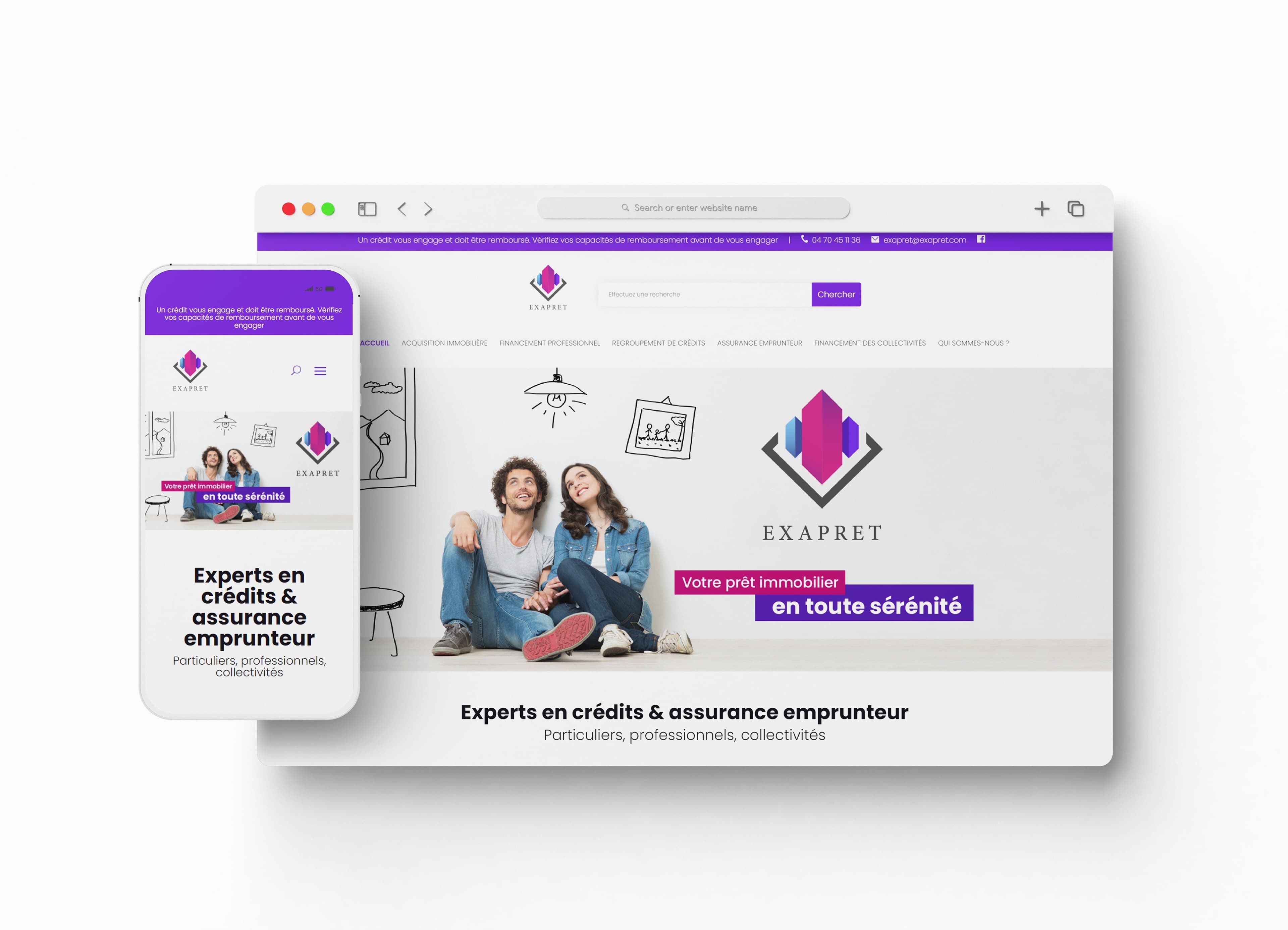 Exapret - Site vitrine agence de courtage en crédits
