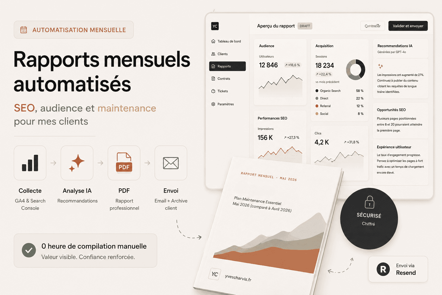 Rapports mensuels automatisés